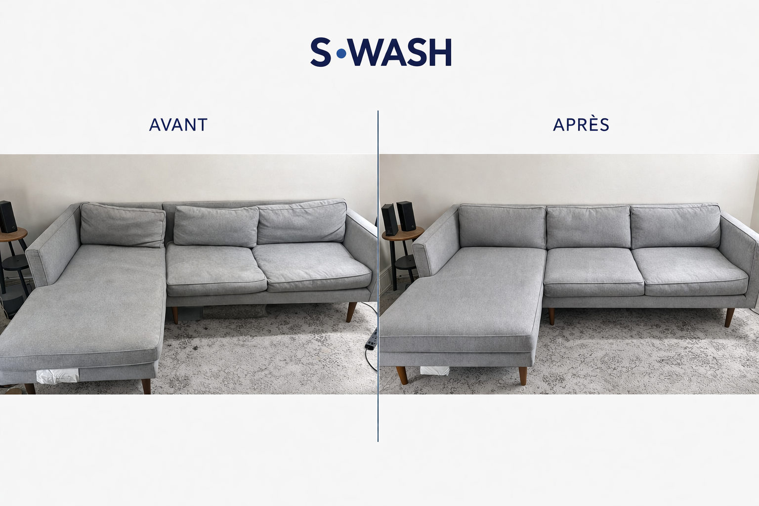 Avant après nettoyage canapé Toulouse