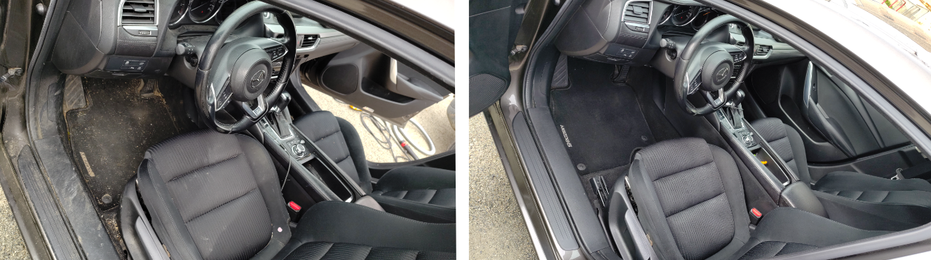 Nettoyage habitacle intérieur voiture Toulouse avant après